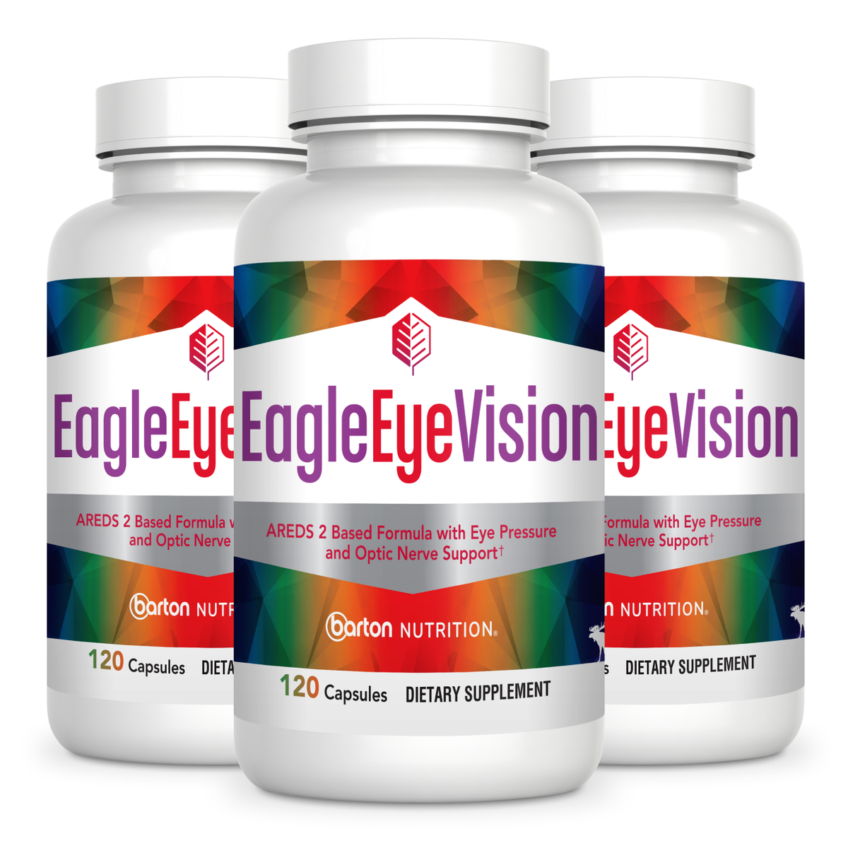 EagleEye Vision 3-bottle bundle by Barton Nutrition - 90-day supply of doctor-formulated eye health and vision support supplement, best value multi-pack