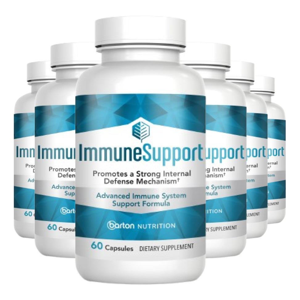ImmuneSupport 6-bottle bundle by Barton Nutrition, 180-day supply of the advanced immune system support formula, maximum savings multi-pack