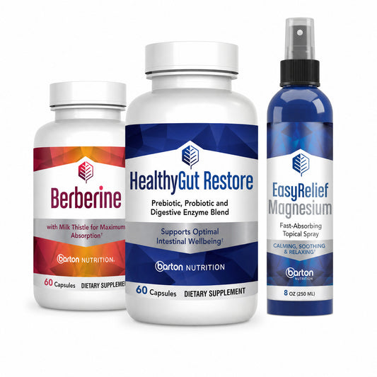 Foundation Trio: HealthyGut Restore, Berberine and EasyRelief Magnesium #pdp-hide