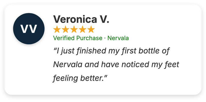 Verified five-star customer review: nervala-veronica-v