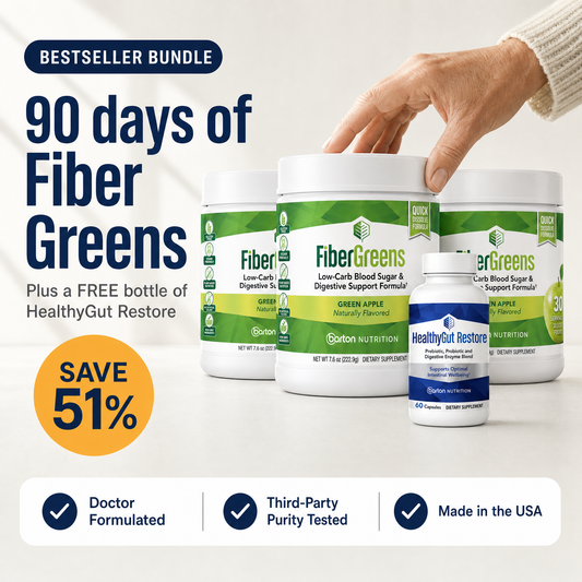 Fiber Greens 3-Pack + HealthyGut Restore