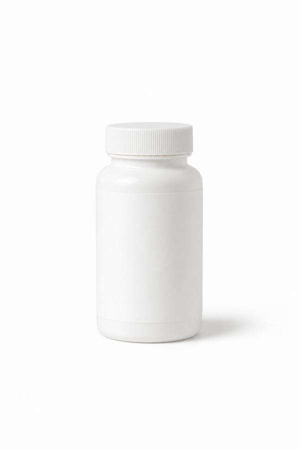 Plain unbranded supplement bottle representing a generic competitor product